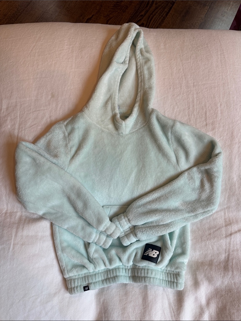 New Balance Mint Green Plush Kids Hoodie